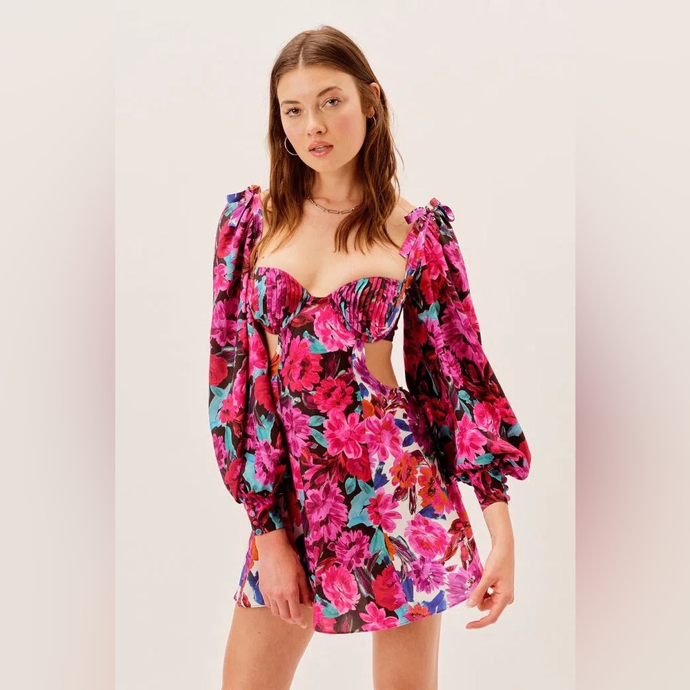 For Love And Lemons Scarlett Floral Dress